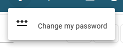 The Settings menu of the top bar with its entries: Back to ONIXEDIT Cloud classic, ONIXEDIT Bookstore, Need to work with ONIX 3.0?, Change my password, My Subscription and Manage Users