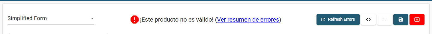 El encabezado del formulario de entrada abierto en una copia de un título: los identificadores están vacíos y el menú de guardado ofrece las acciones Agregar.