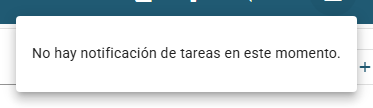 El menú Notificaciones con la lista de tareas en segundo plano, su fecha, tipo, archivo de resultado, icono de estado y las acciones de eliminar y cancelar