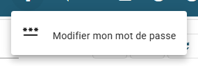 Le menu Paramètres de la barre supérieure avec ses entrées : Revenir au ONIXEDIT Cloud classique, ONIXEDIT Bookstore, Besoin de travailler avec ONIX 3.0?, Modifier mon mot de passe, Mon abonnement et Gérer les utilisateurs