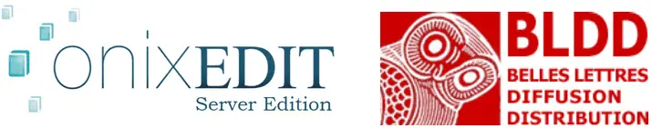 Logo ONIXEDIT Édition Serveur à côté du logo Belle Lettres Diffusion Distribution