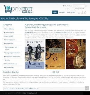 ONIXEDIT Bookstore demo site