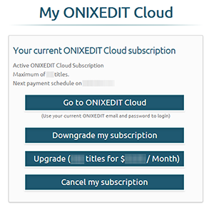 ONIXEDIT Cloud Services Management